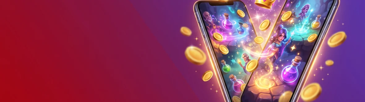 Royal Reels on mobile - smartphones showing glowing game screens